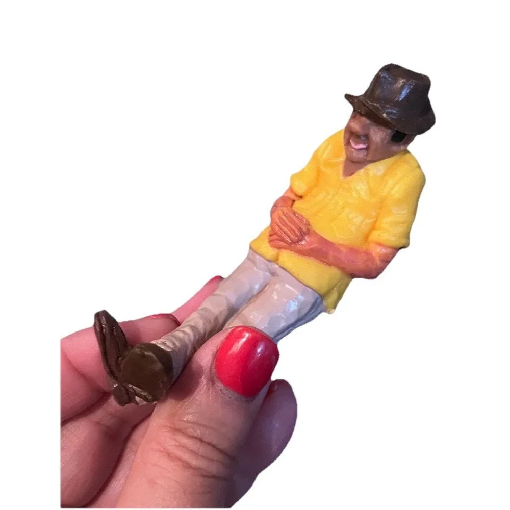 Vintage 1979 Wilton Cake Topper Retirement Man Taking Nap in Reclining Position